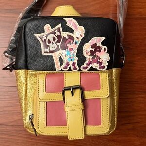 Disney Black Gold Yellow Pink Pirate Crossbody Bag